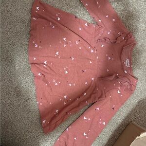 Girls' Heart Pattern Long Sleeve Dress